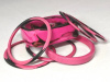 LG45 hot pink/ black lucite bangles